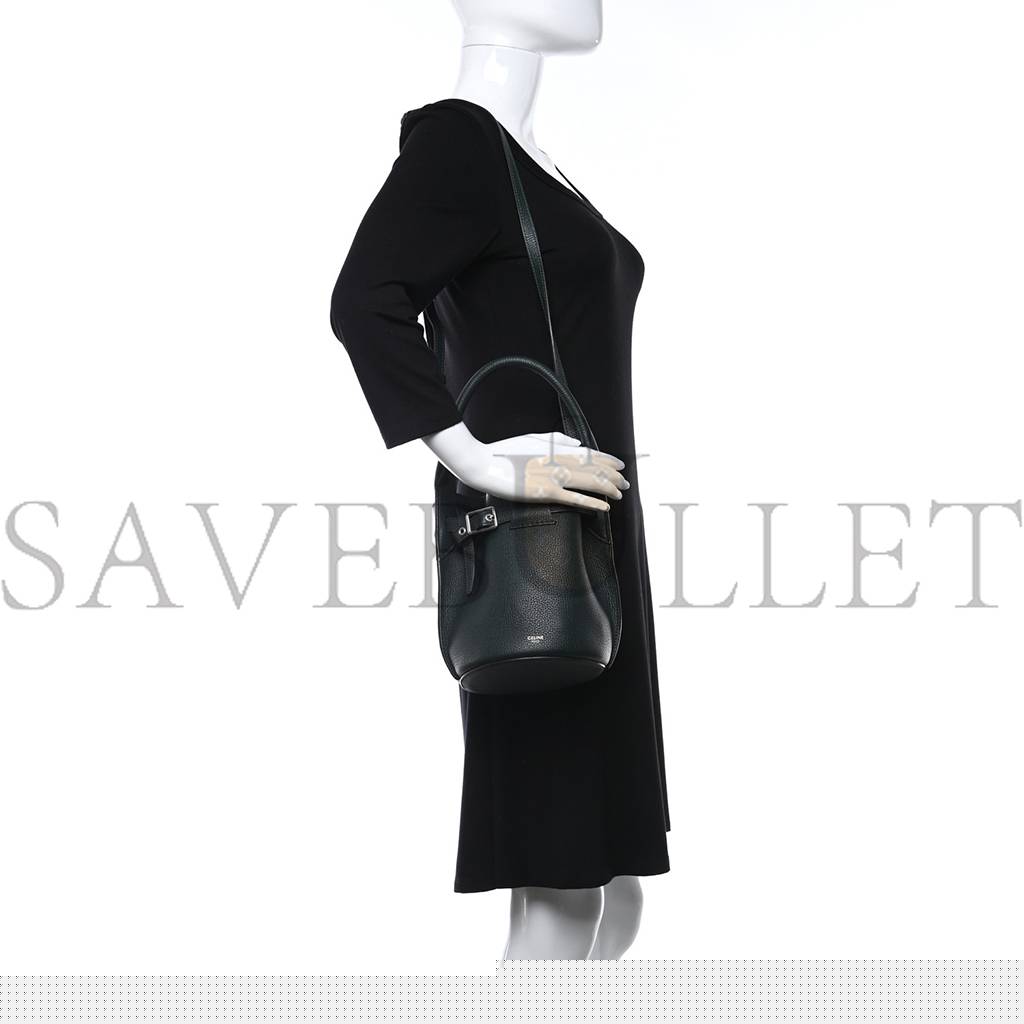 Ce**e supple grained calfskin nano big bag bucket amazone (21*15*15cm)