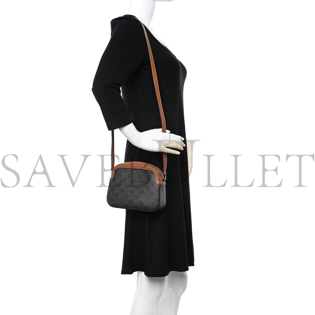 Ce**e triomphe canvas small camera bag tan (20*15*5cm)