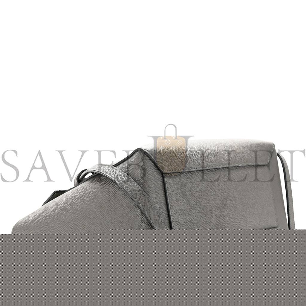 Ce**e baby grained calfskin micro belt bag grey (23*22*14cm)