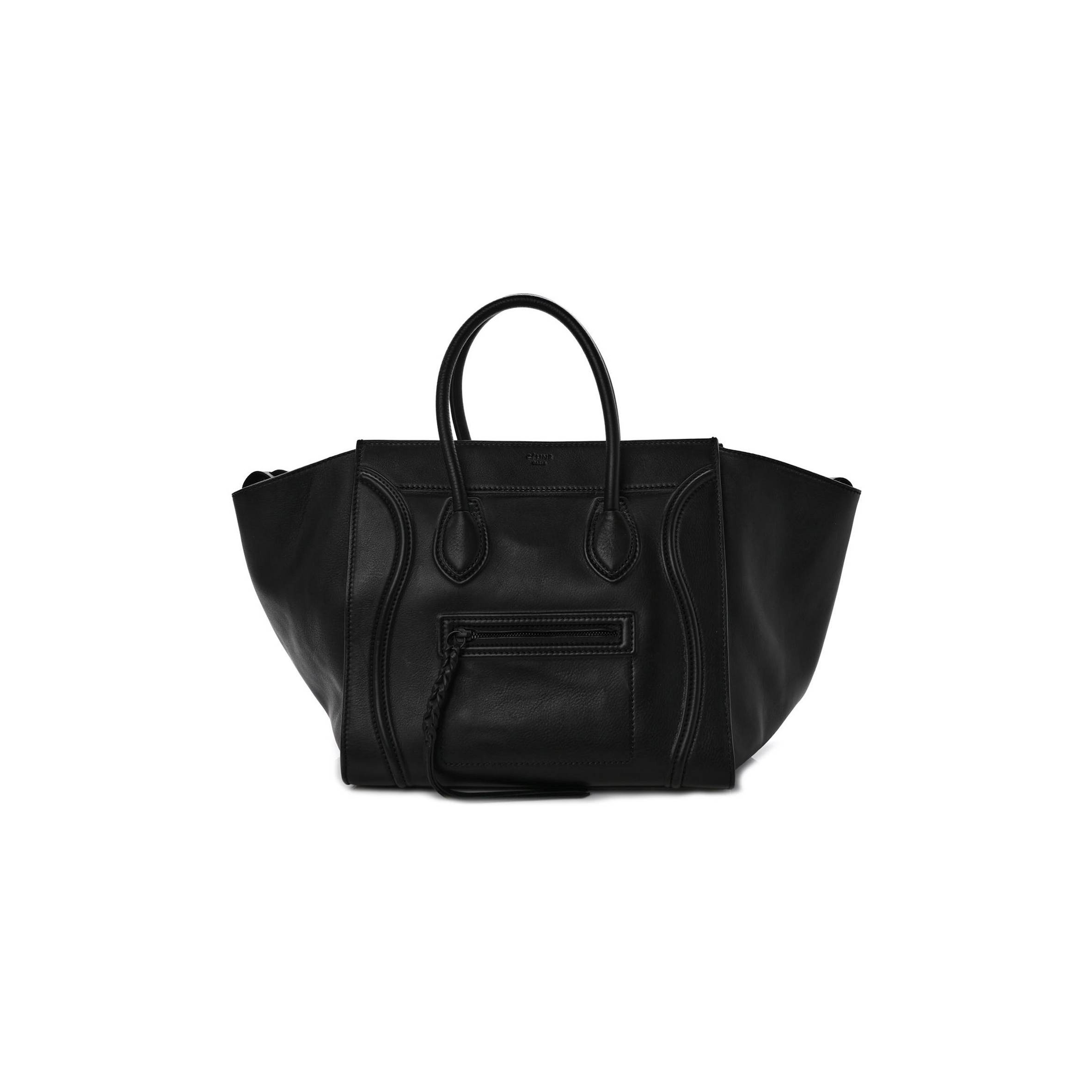 Ce**e smooth calfskin medium phantom luggage black (29*29*25cm)