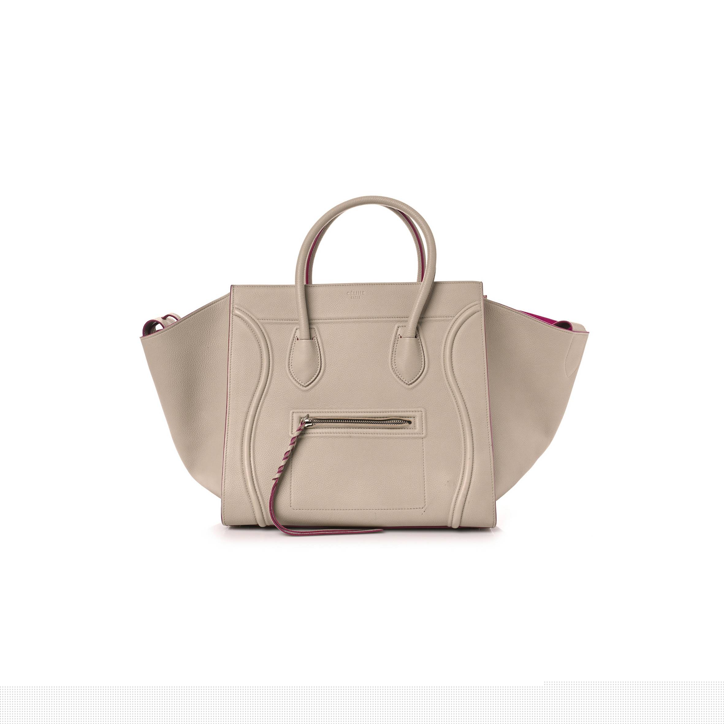 Ce**e baby grained calfskin medium phantom luggage beige (30*28*25cm)