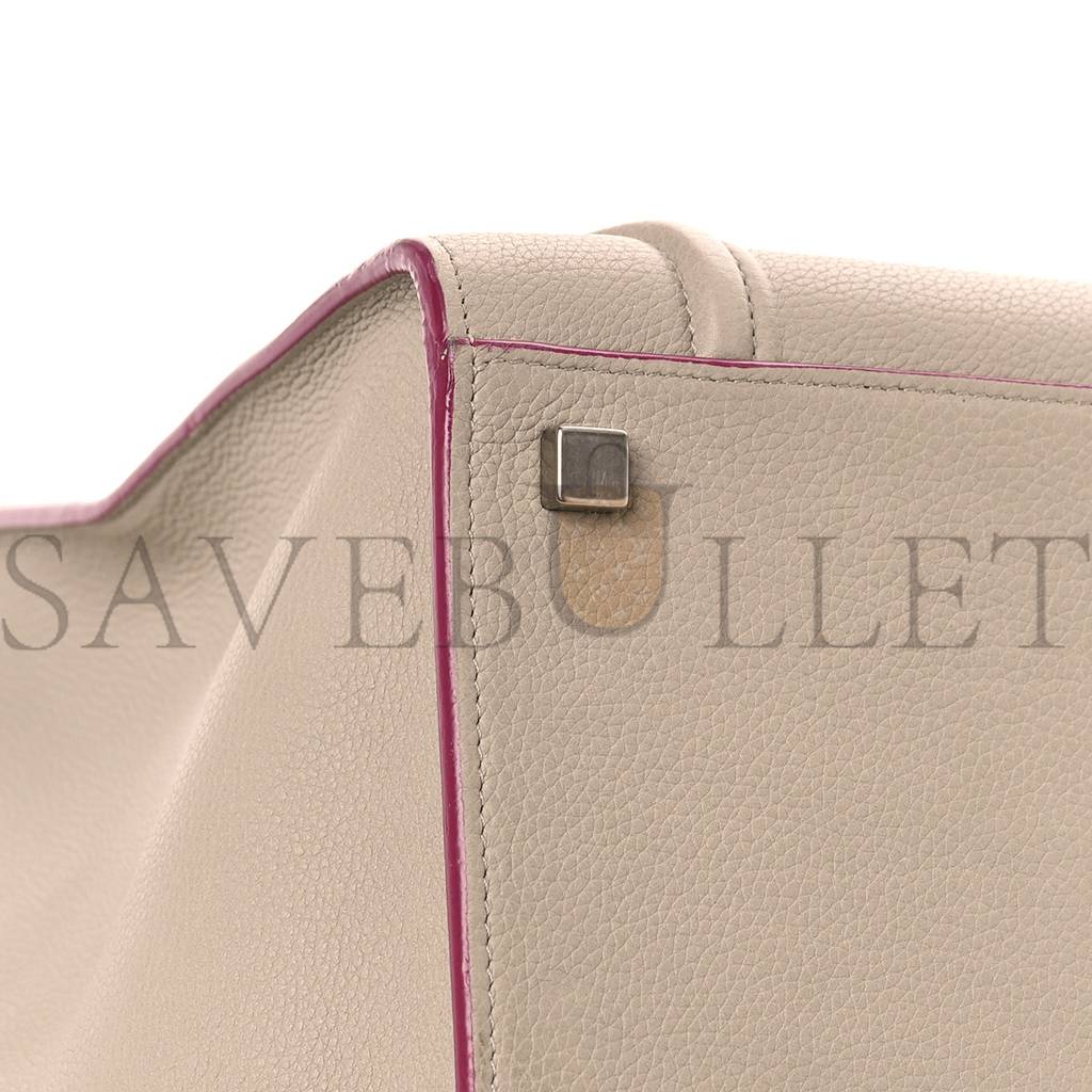 Ce**e baby grained calfskin medium phantom luggage beige (30*28*25cm)