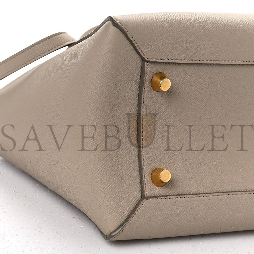 Ce**e grained calfskin mini belt bag light taupe (27*23*17cm)