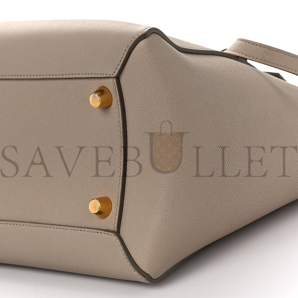 Ce**e grained calfskin mini belt bag light taupe (27*23*17cm)