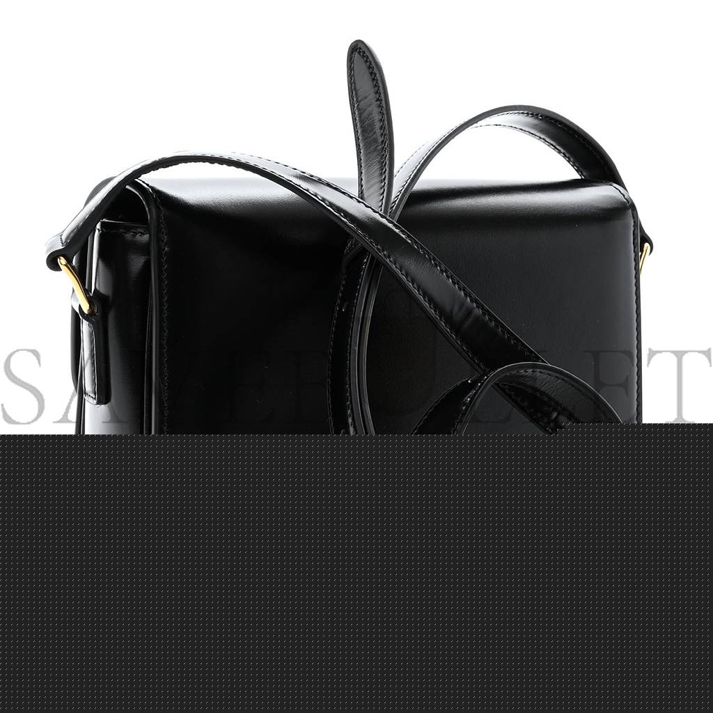 Ce**e shiny calfskin teen triomphe black (18*13*8cm)