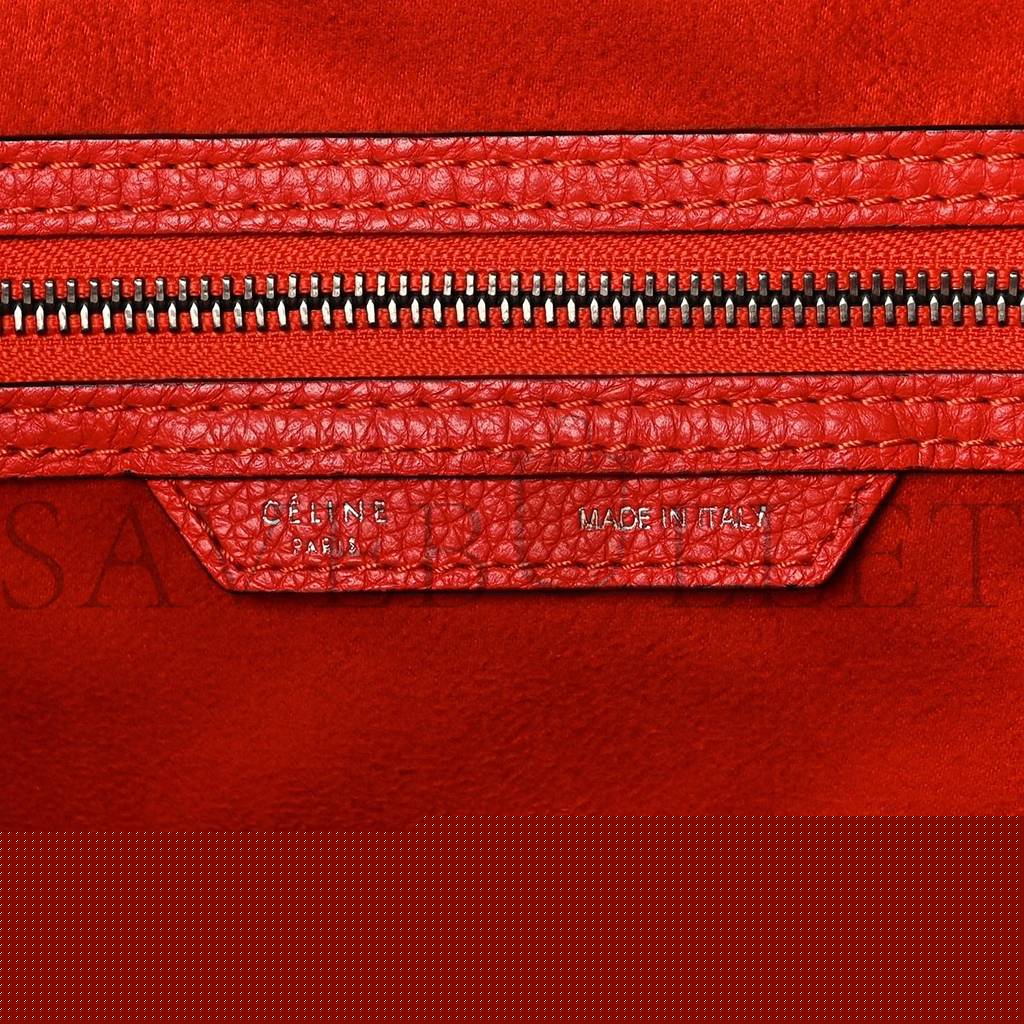 Ce**e drummed calfskin mini luggage vermillion (32*30*18cm)