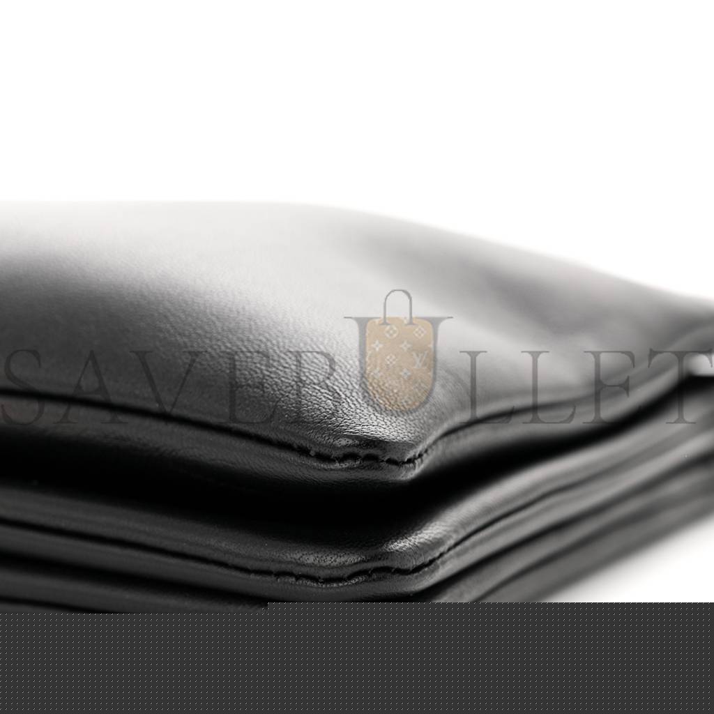 Ce**e lambskin large trio crossbody bag black (24*18*3cm)