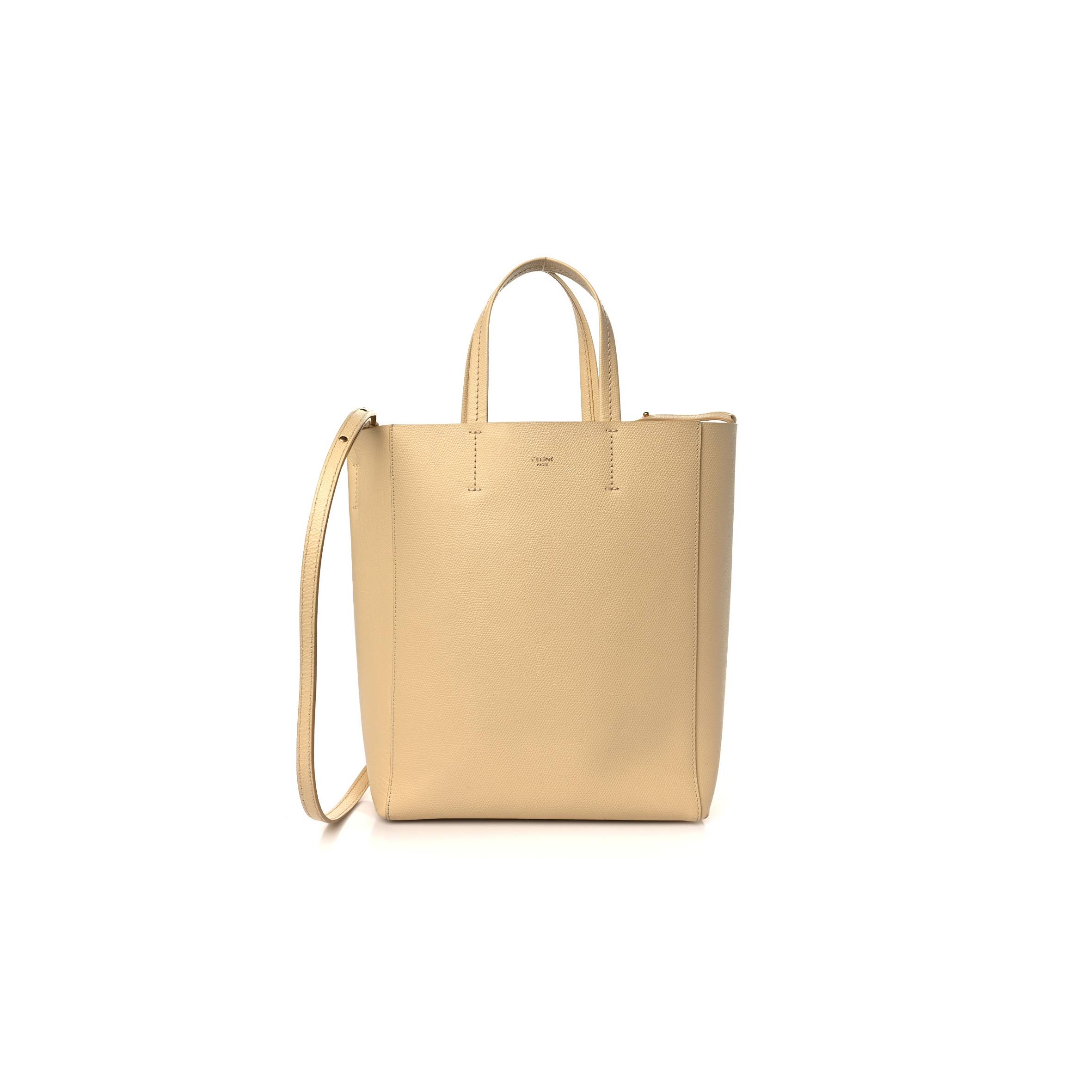 Ce**e grained calfskin small vertical cabas sand (29*23*10cm)
