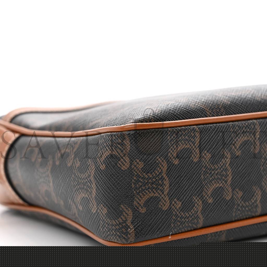 Ce**e triomphe canvas calfskin medium patapans tan (25*18*5cm)
