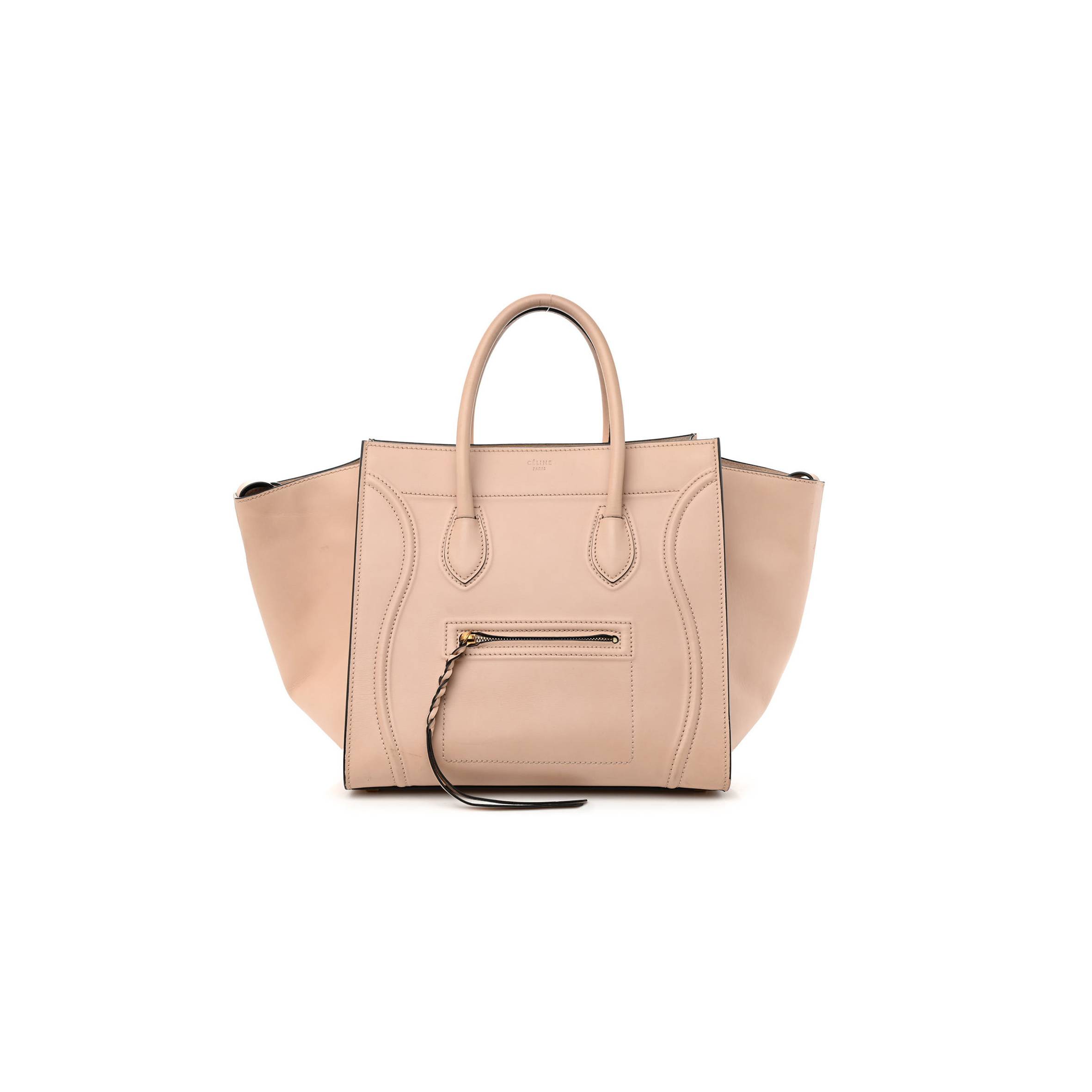 Ce**e smooth calfskin medium phantom luggage powder (30*27*24cm)