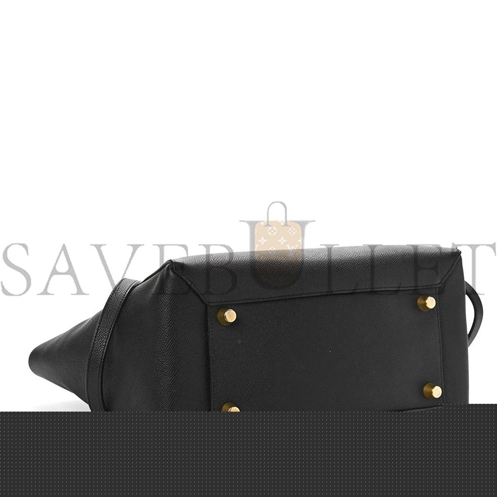 Ce**e grained calfskin mini belt bag black (28*24*15cm)