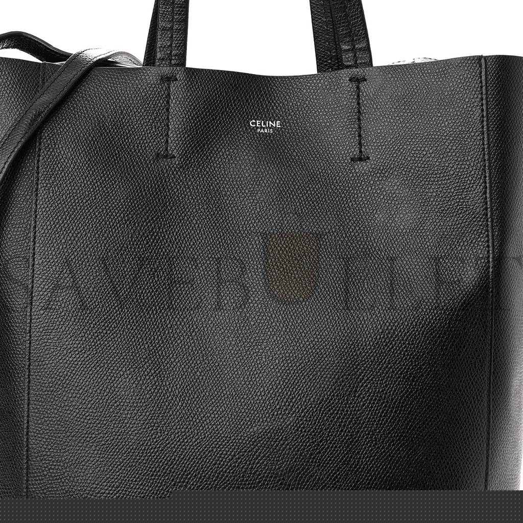 Ce**e grained calfskin small vertical cabas black (28*23*10cm)