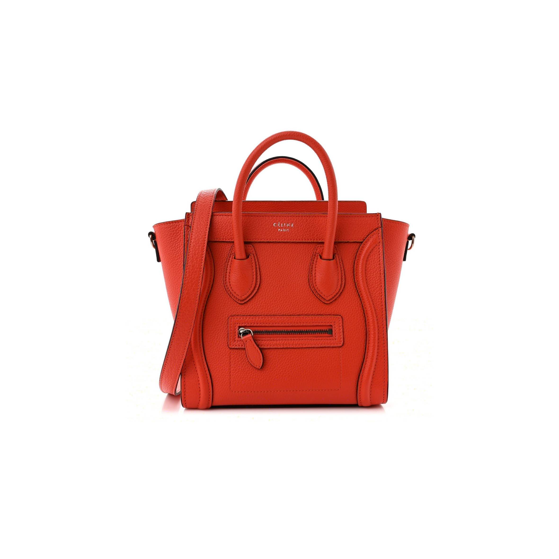 Ce**e baby grained calfskin nano luggage red (20*20*10cm)