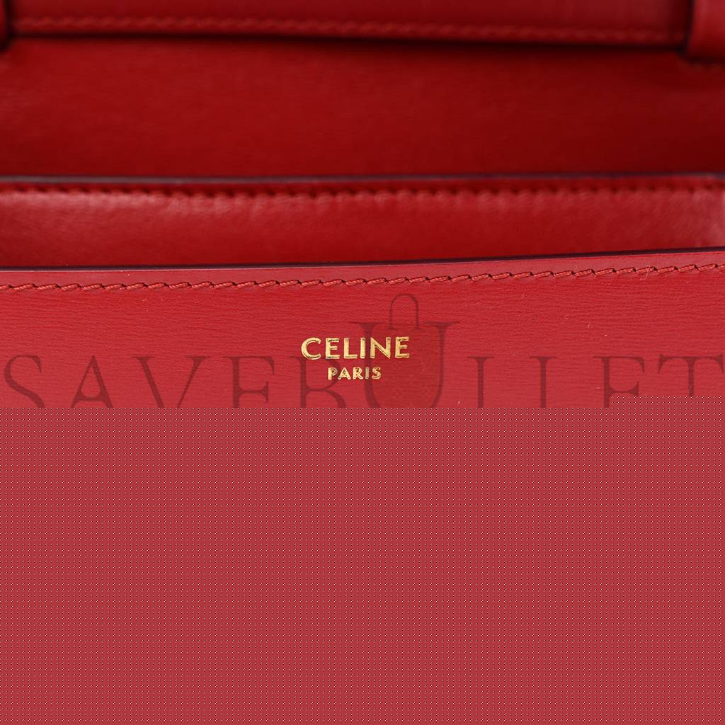 Ce**e box calfskin teen classic box flap bag red (18*15*6cm)