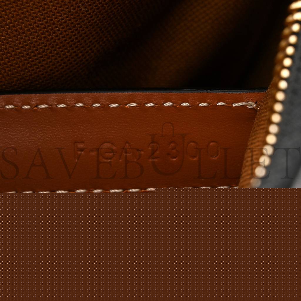 Ce**e triomphe canvas calfskin ava shoulder bag tan (25*18*8cm)