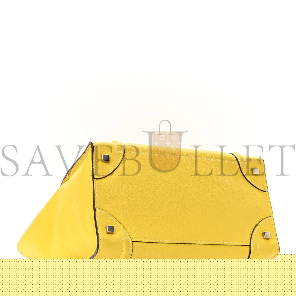 Ce**e drummed calfskin mini luggage citron (30*29*17cm)