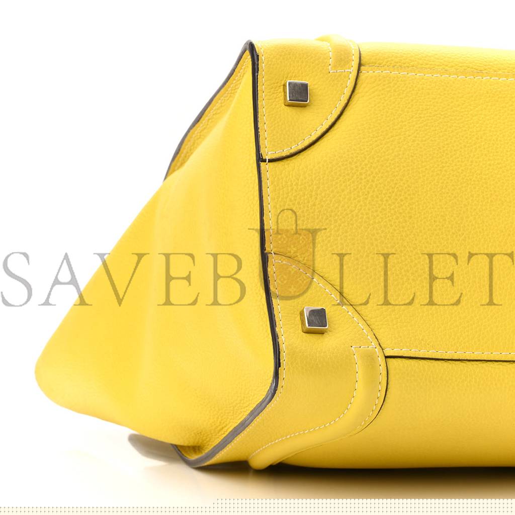 Ce**e drummed calfskin mini luggage citron (30*29*17cm)