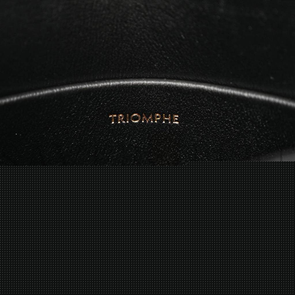 Ce**e shiny calfskin teen triomphe black (18*14*6cm)