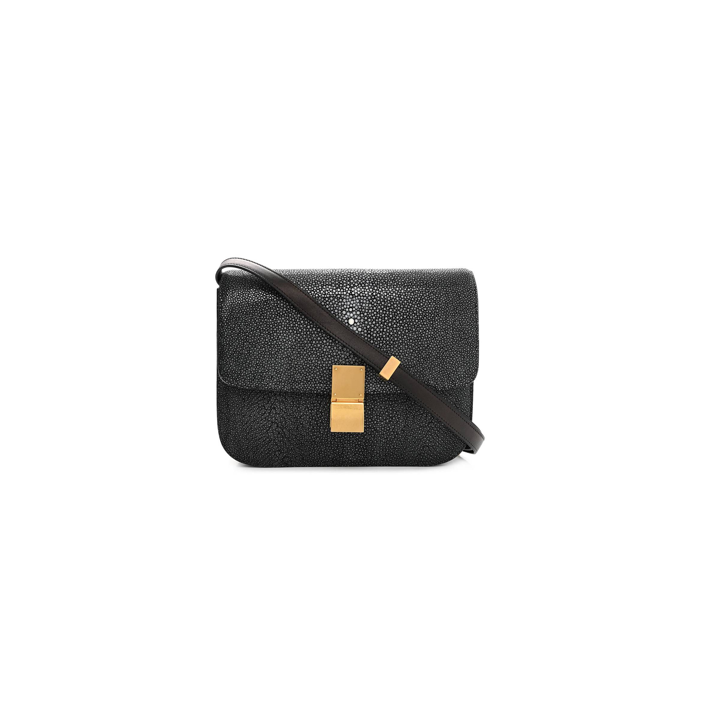 Ce**e stingray medium classic box flap bag black (23*18*8cm)