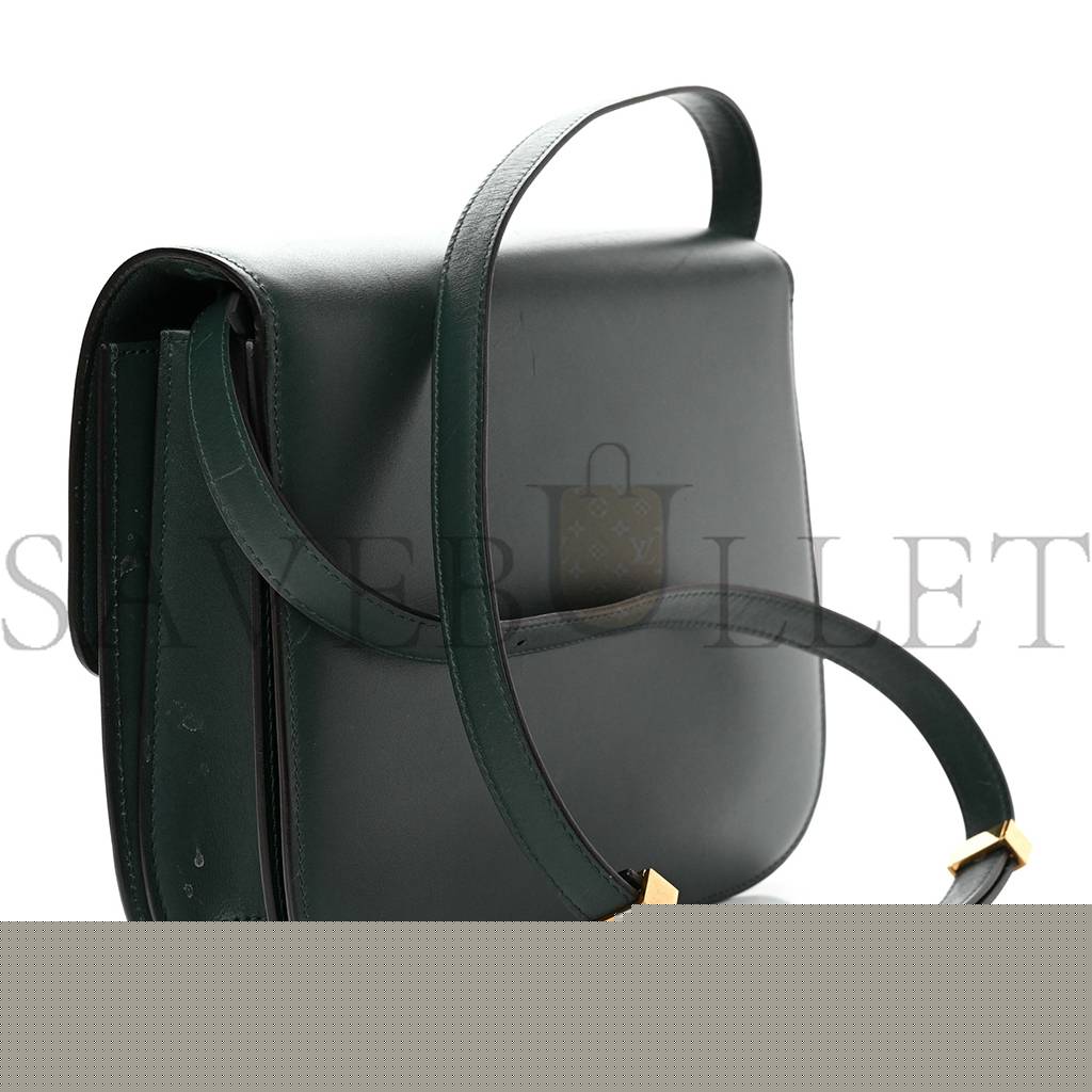 Ce**e box calfskin medium classic box flap bag amazone (23*19*7cm)