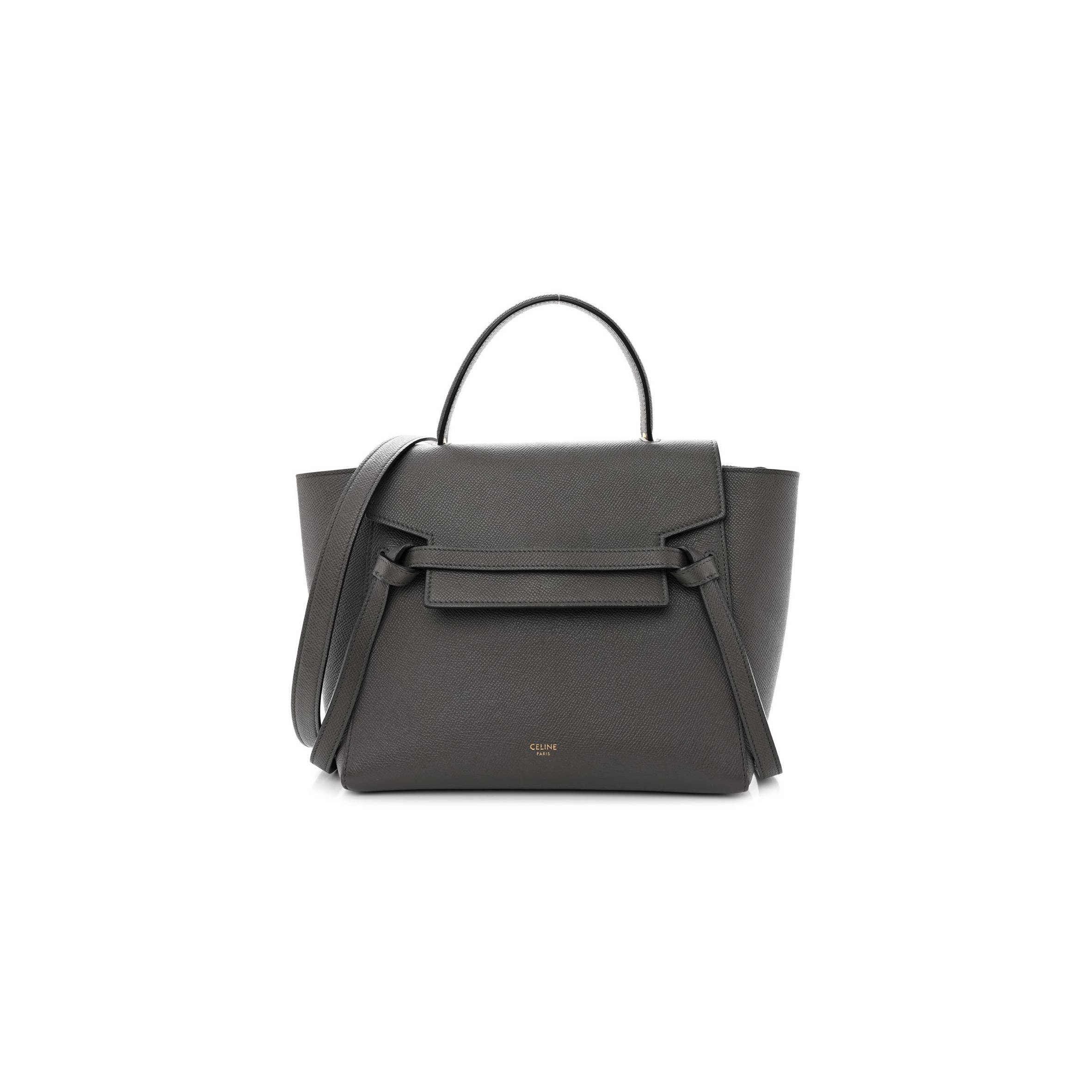 Ce**e grained calfskin nano belt bag grey (25*24*13cm)