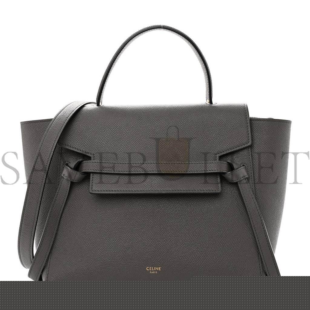 Ce**e grained calfskin nano belt bag grey (25*24*13cm)