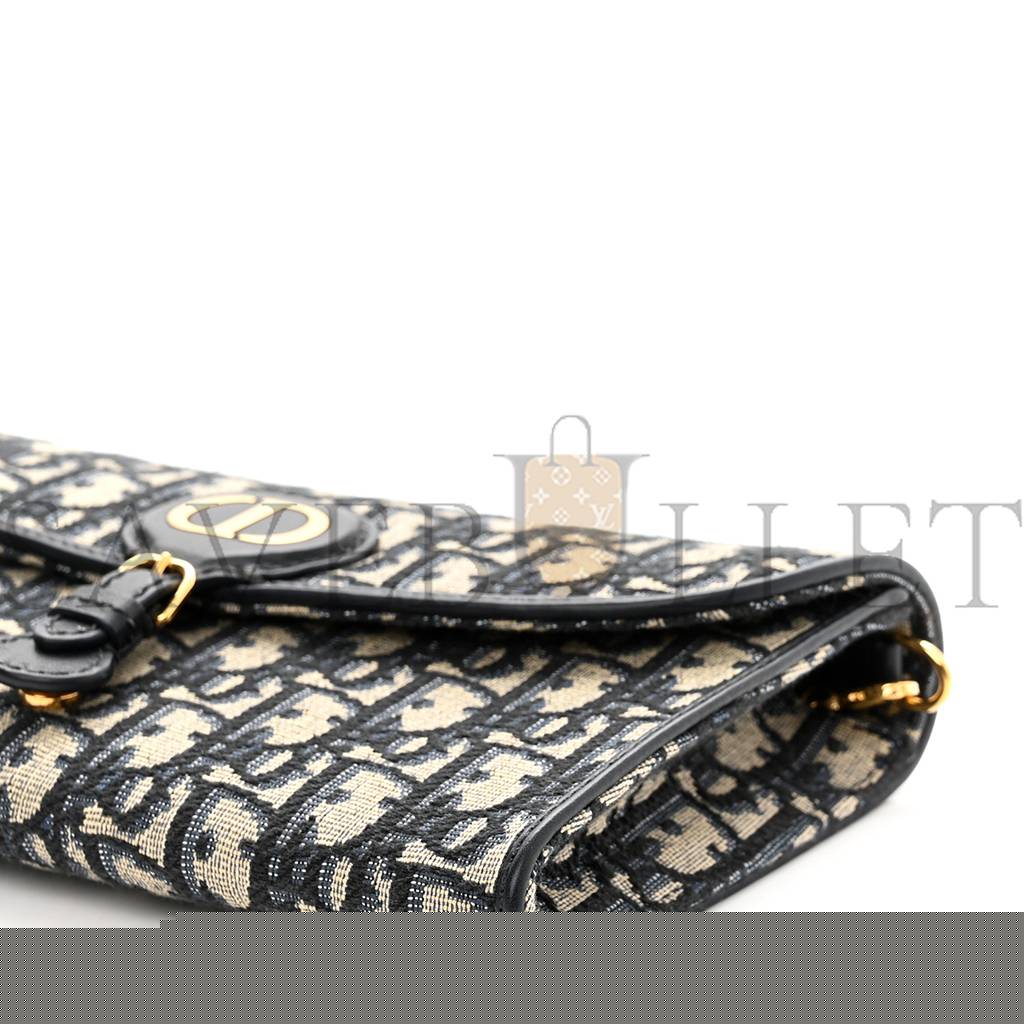 D*or oblique bobby east west pouch blue (22*13*3.2cm)