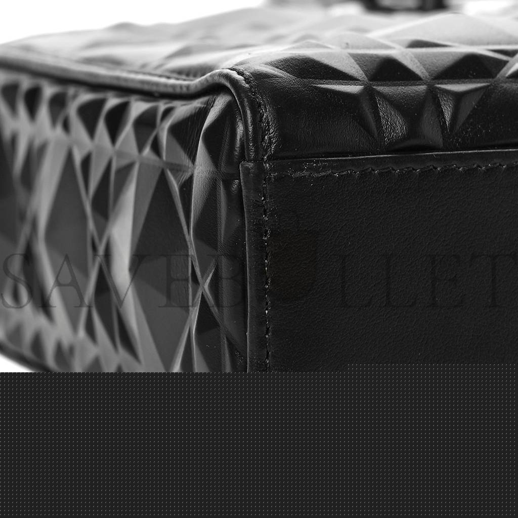 D*or calfskin cannage diamond medium lady d-joy black (26*14*5.7cm)