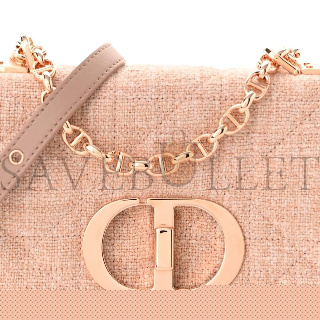 D*or linen macrocannage small caro bag rose (19*12*7.6cm)