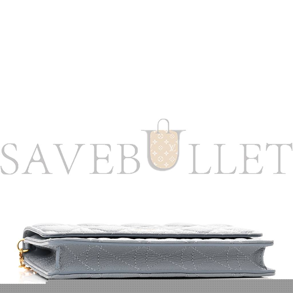 D*or supple calfskin caro pouch with chain cloud (20*11*3.2cm)
