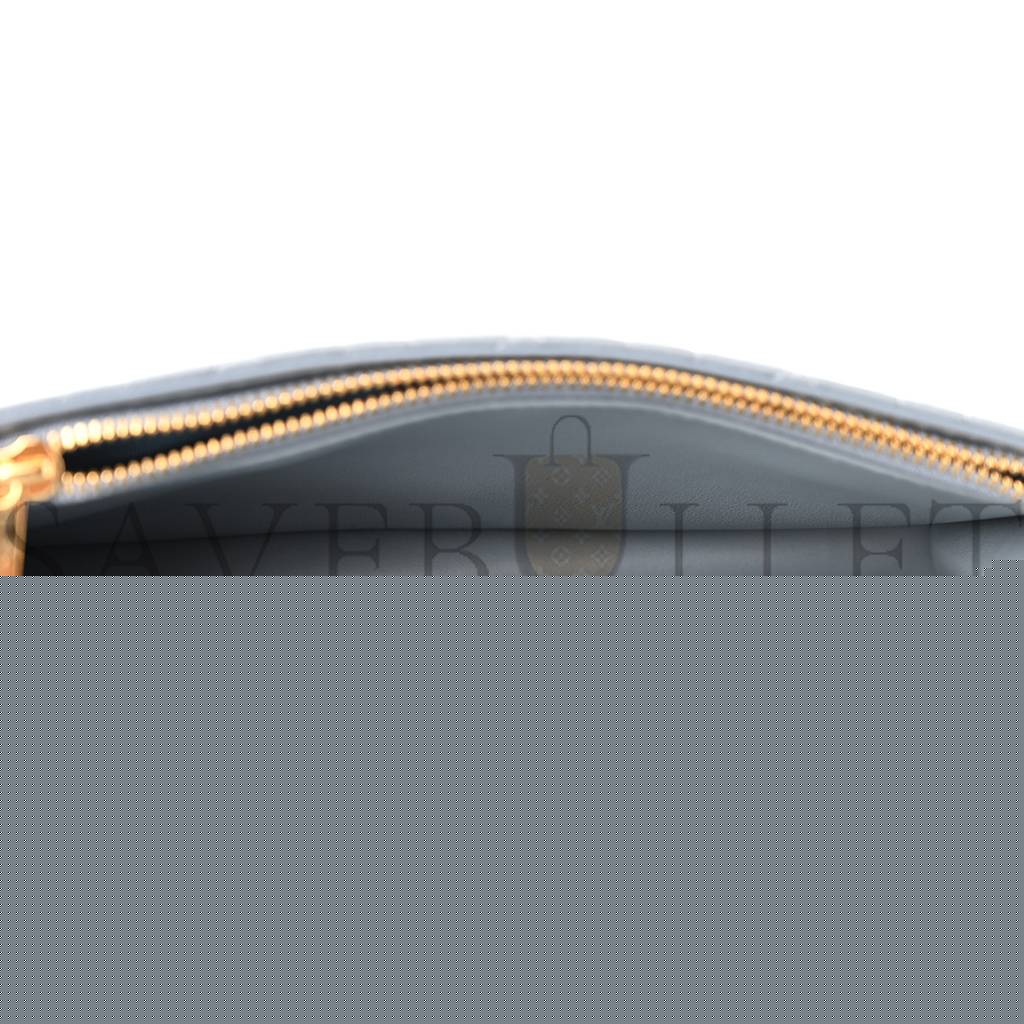 D*or supple calfskin caro pouch with chain cloud (20*11*3.2cm)