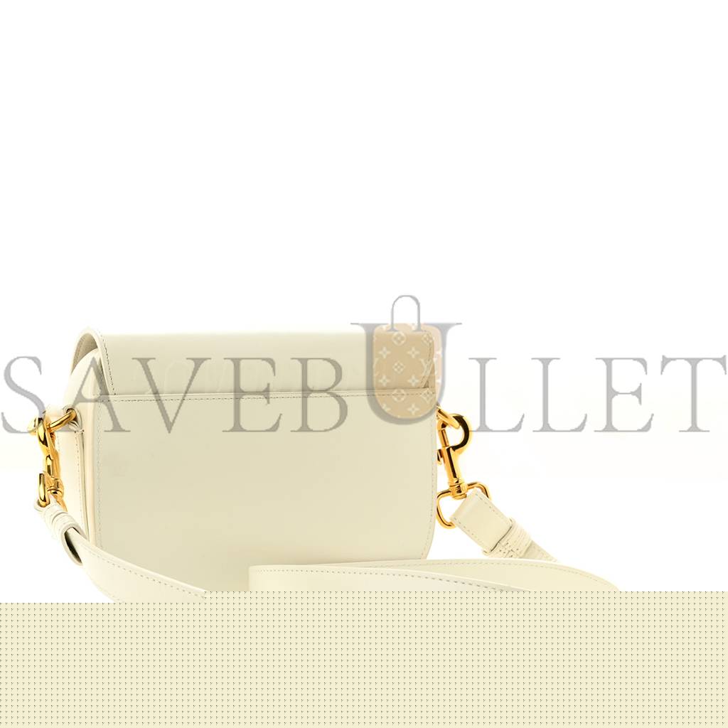 D*or box calfskin small bobby bag white (19*15*5.1cm)