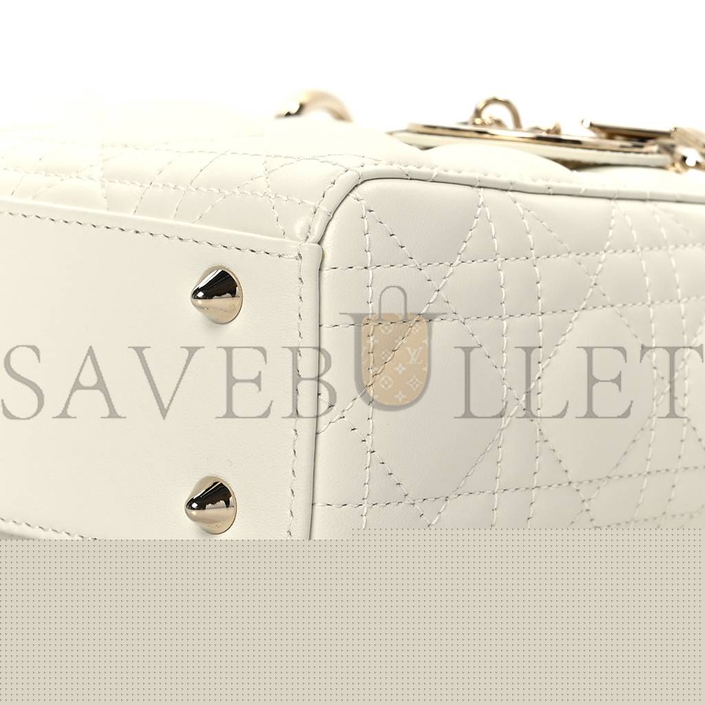 D*or lambskin cannage small my abcD*or lady D*or white (20*18*8.9cm)