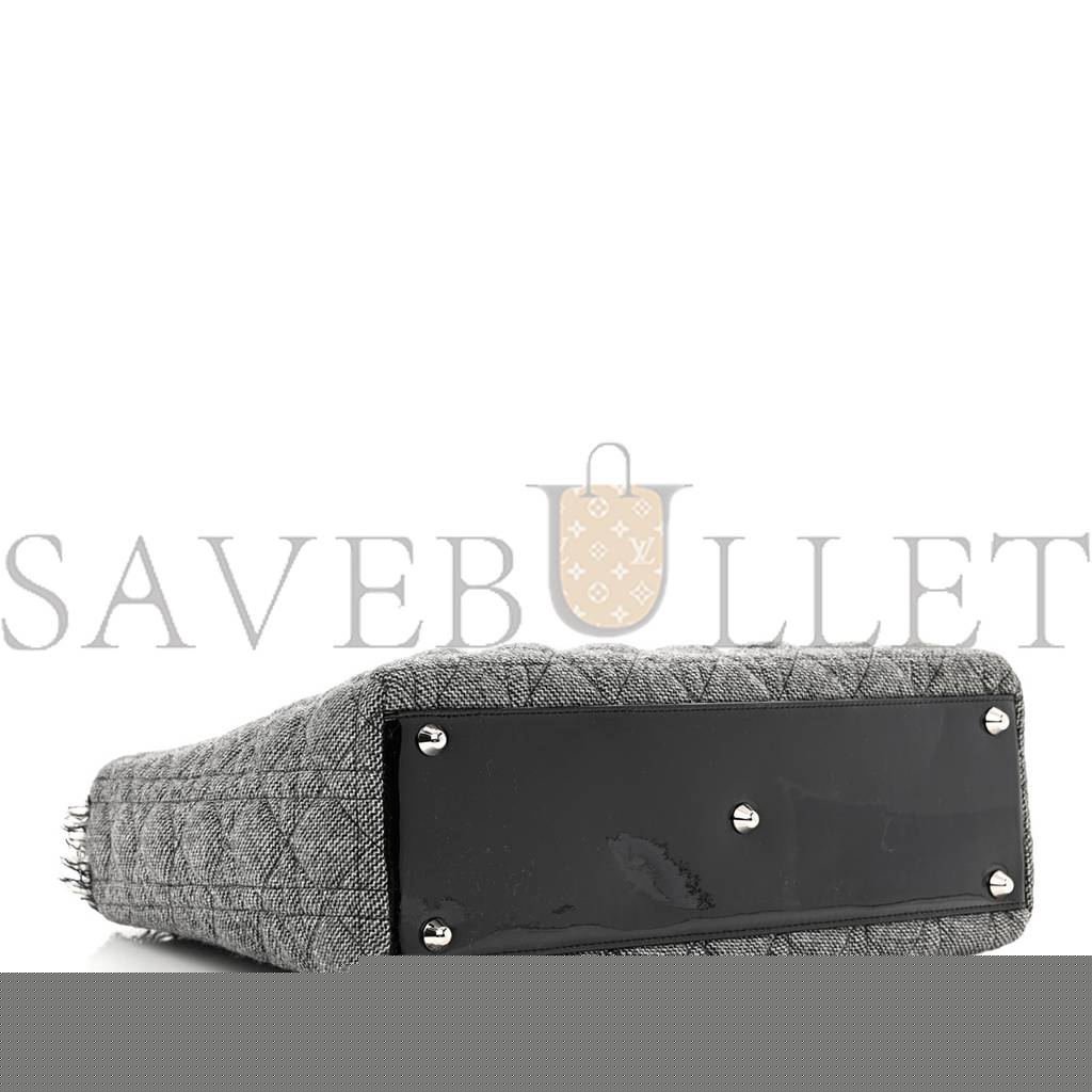 D*or tweed cannage large lady D*or black (32*25*11.4cm)