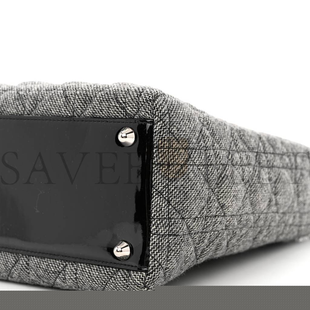 D*or tweed cannage large lady D*or black (32*25*11.4cm)