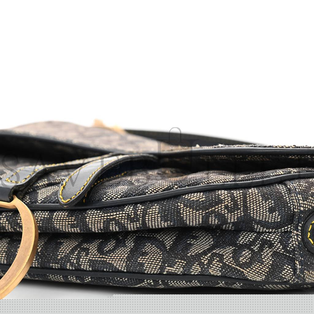 D*or monogram saddle bag blue (20*19*2.5cm)