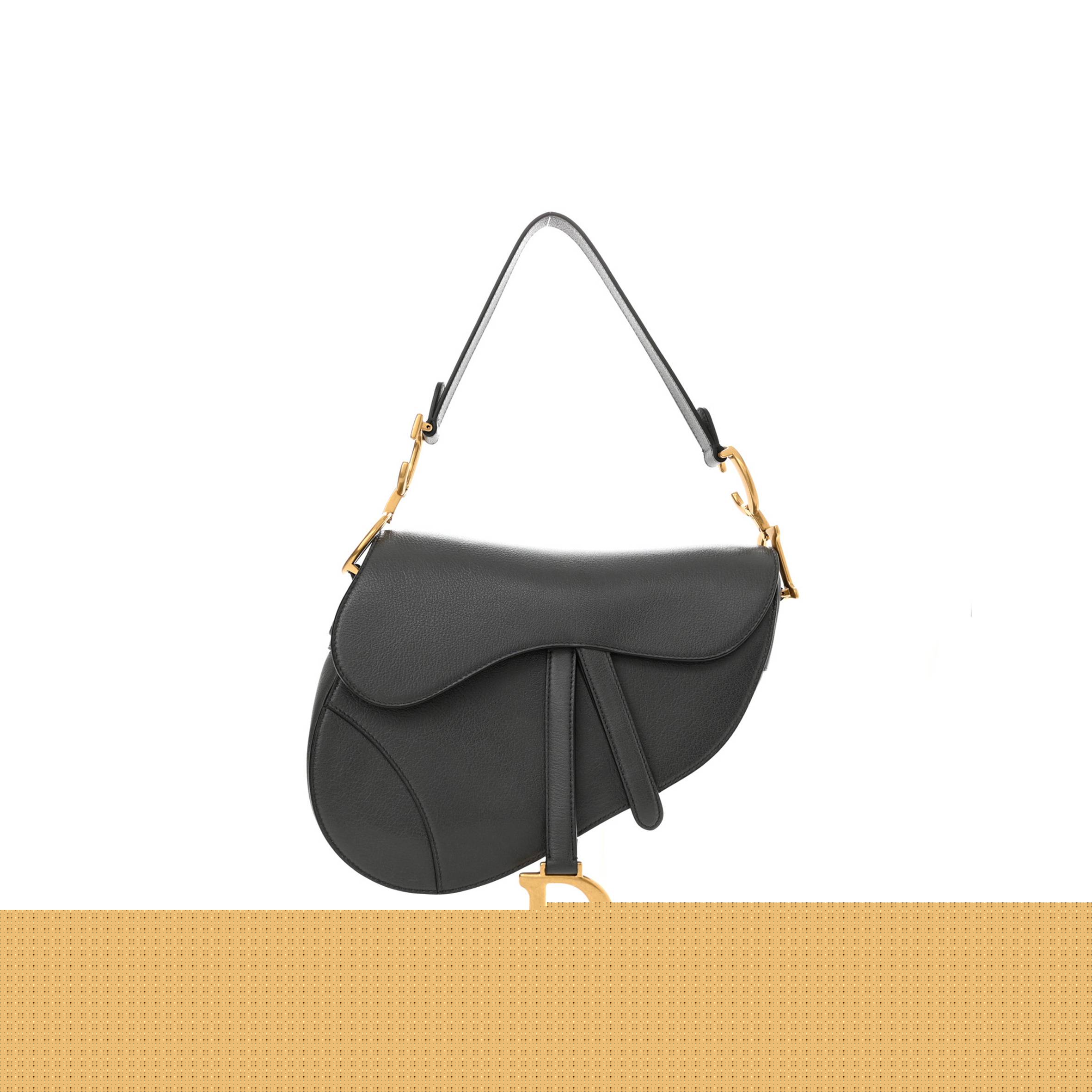 D*or shiny goatskin saddle bag grey (25*20*11.4cm)