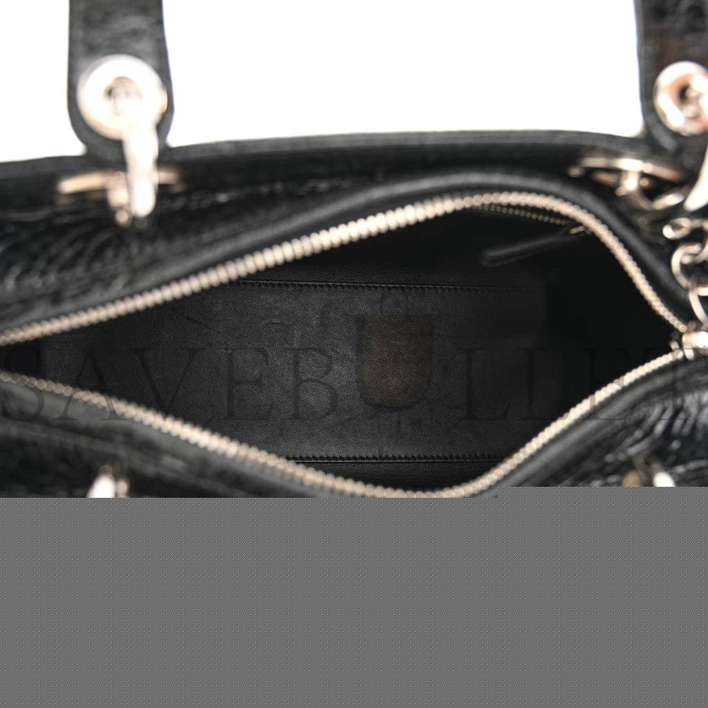 D*or ceramic effect deerskin jeweled swan lady D*or black (23*20*12.7cm)