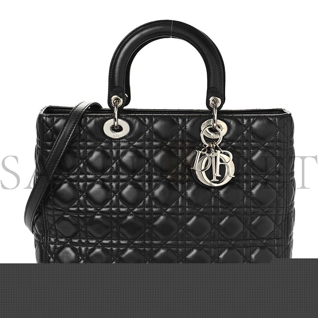 D*or lambskin cannage large lady D*or black (32*25*12.1cm)