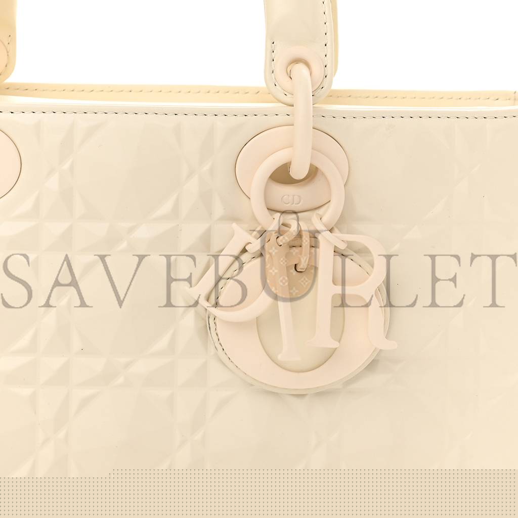 D*or lambskin cannage medium lady d-joy latte (26*14*5.7cm)
