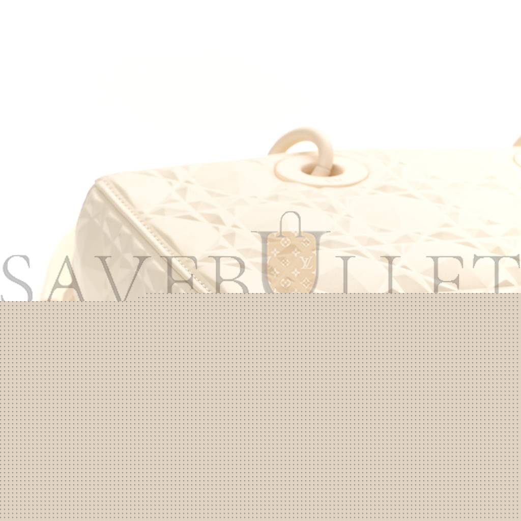 D*or lambskin cannage medium lady d-joy latte (26*14*5.7cm)