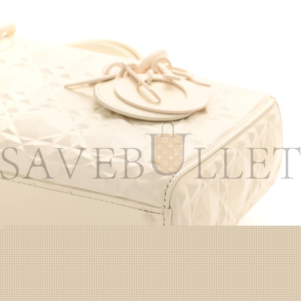 D*or lambskin cannage medium lady d-joy latte (26*14*5.7cm)