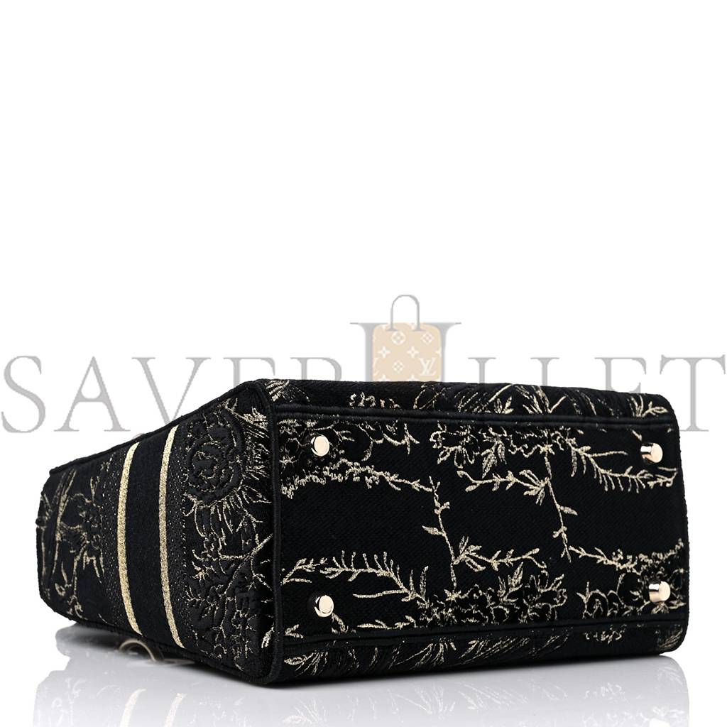 D*or canvas embroidered jardin d&#x27;hiver medium lady d-lite blue (23*20*12.1cm)
