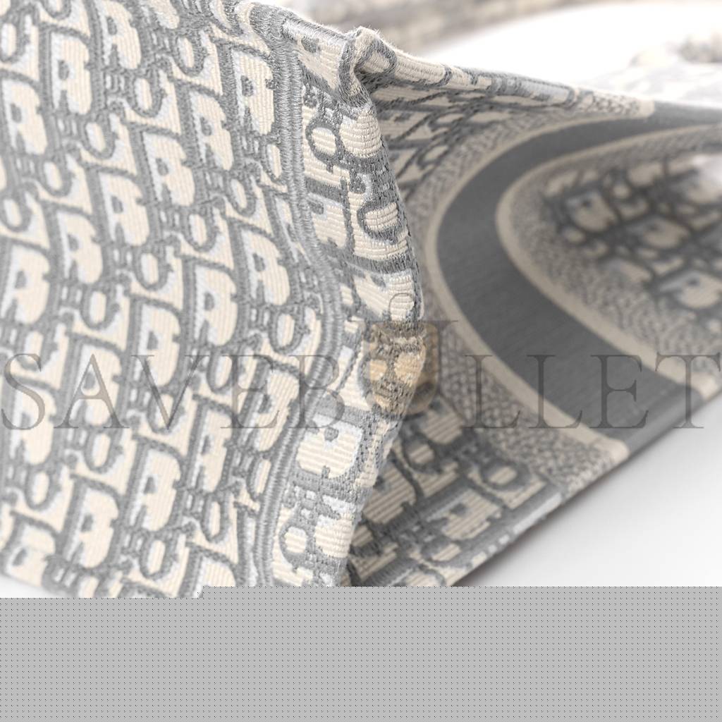 D*or oblique medium book tote grey (36*27*14cm)