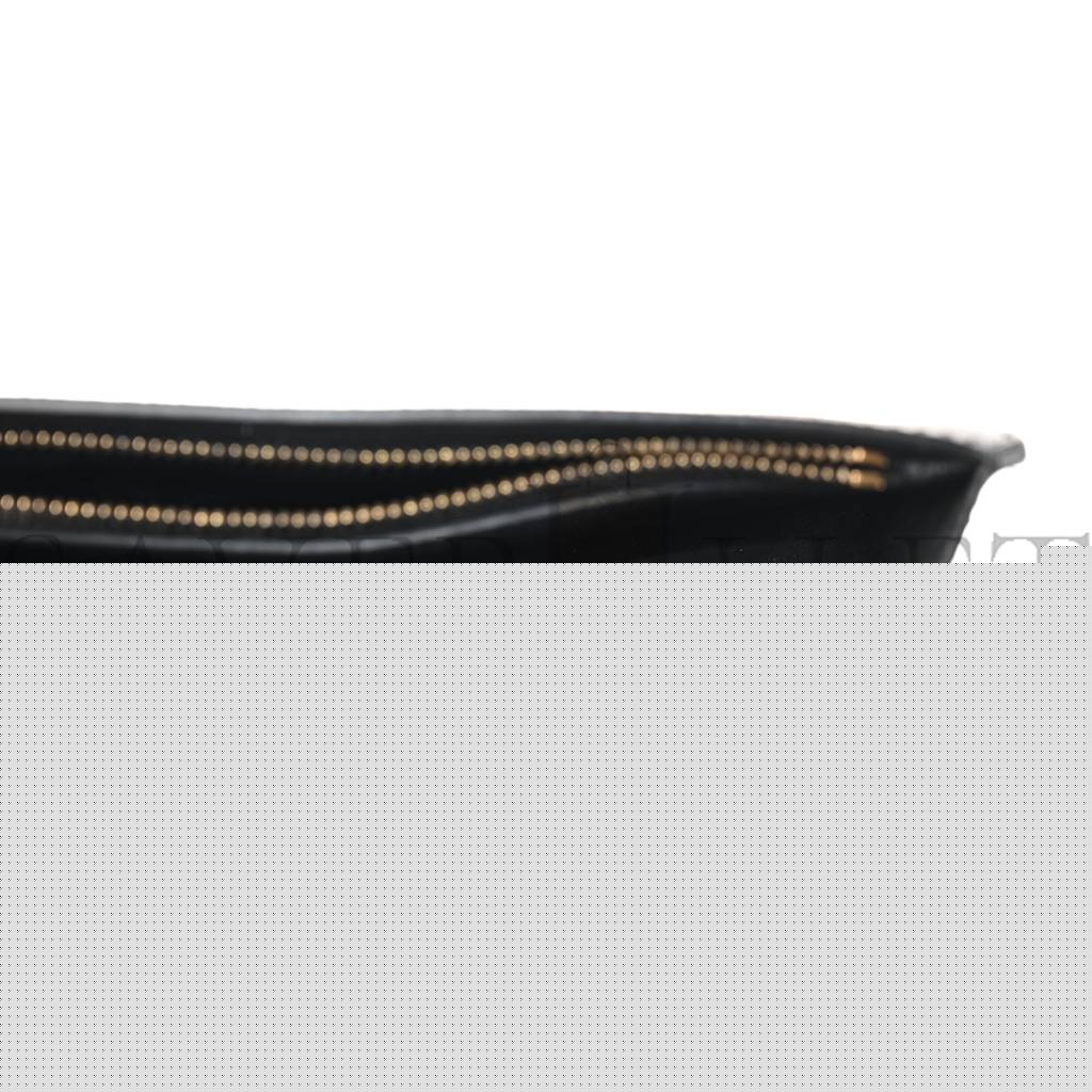 D*or grained calfskin saddle belt bag black (17*10*3.2cm)