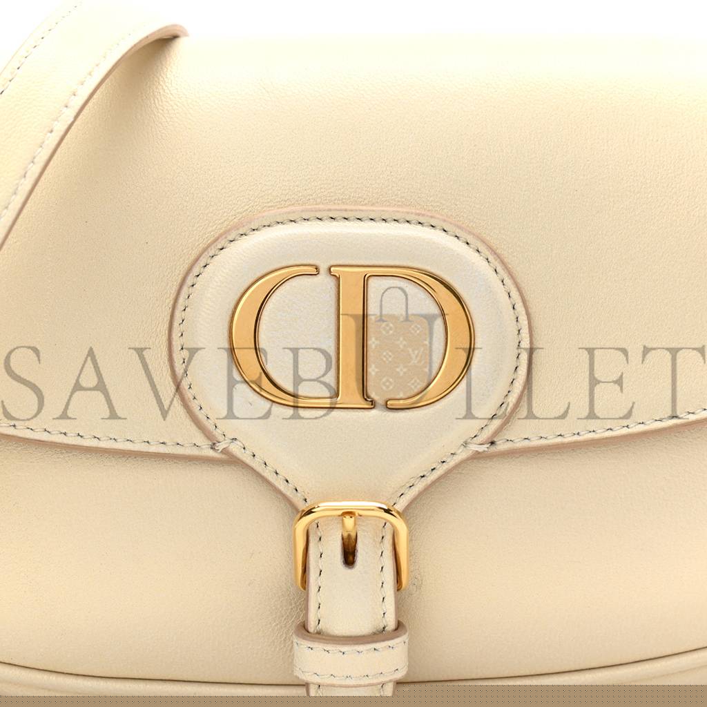 D*or metallic box calfskin east west bobby gold (21*13*5.1cm)