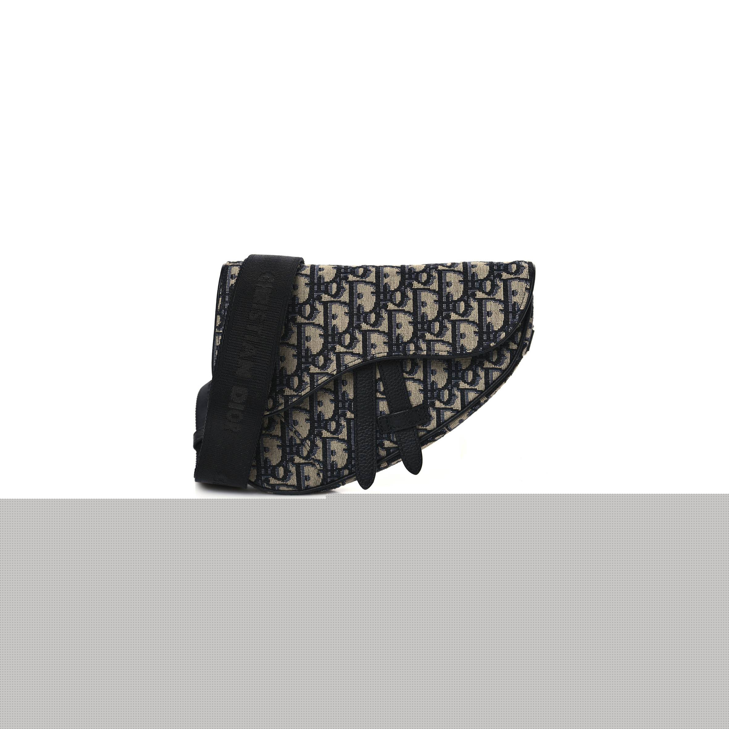 D*or oblique mens mini saddle bag blue (23*18*2.5cm)