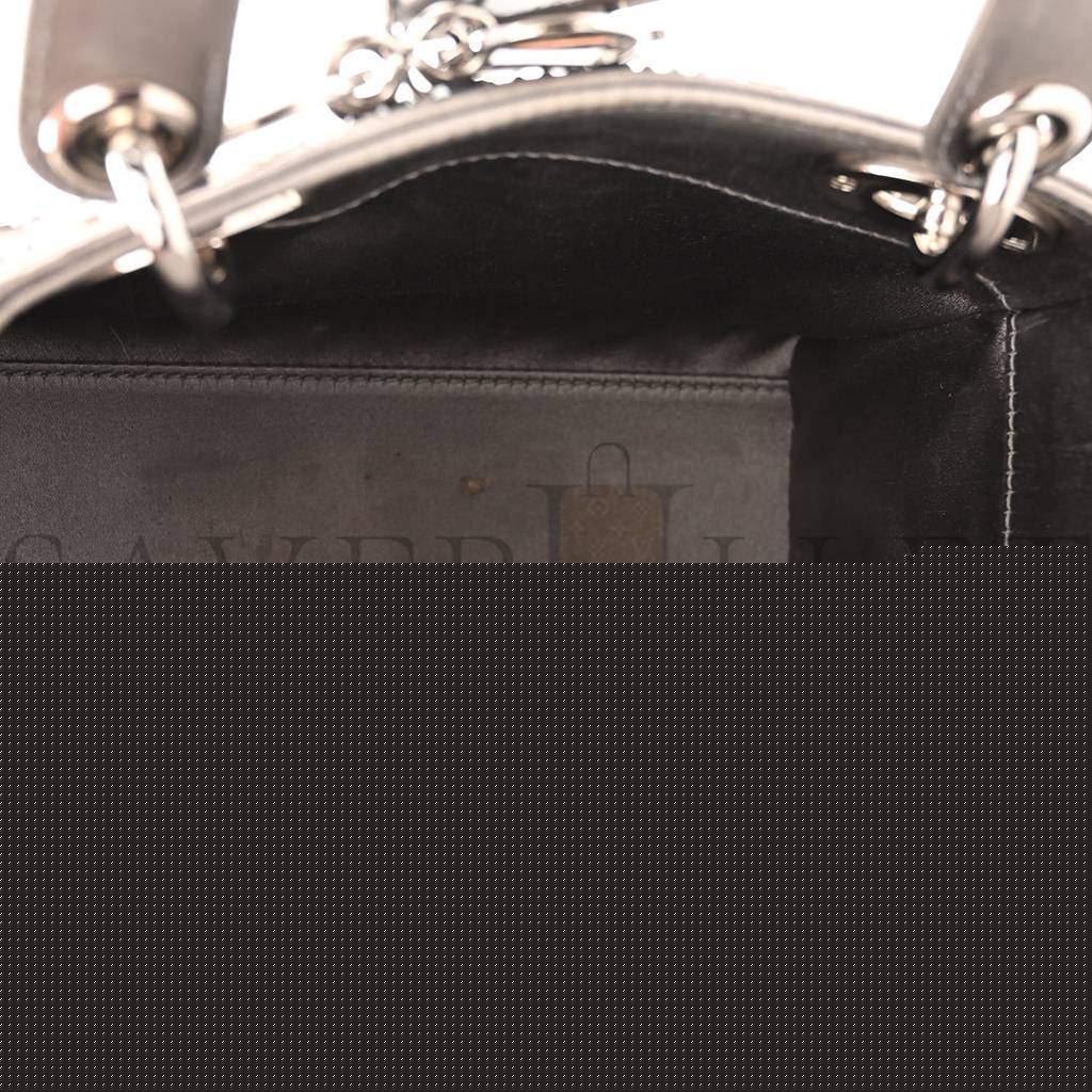 D*or satin crystal cannage mini lady D*or gray (17*15*7cm)