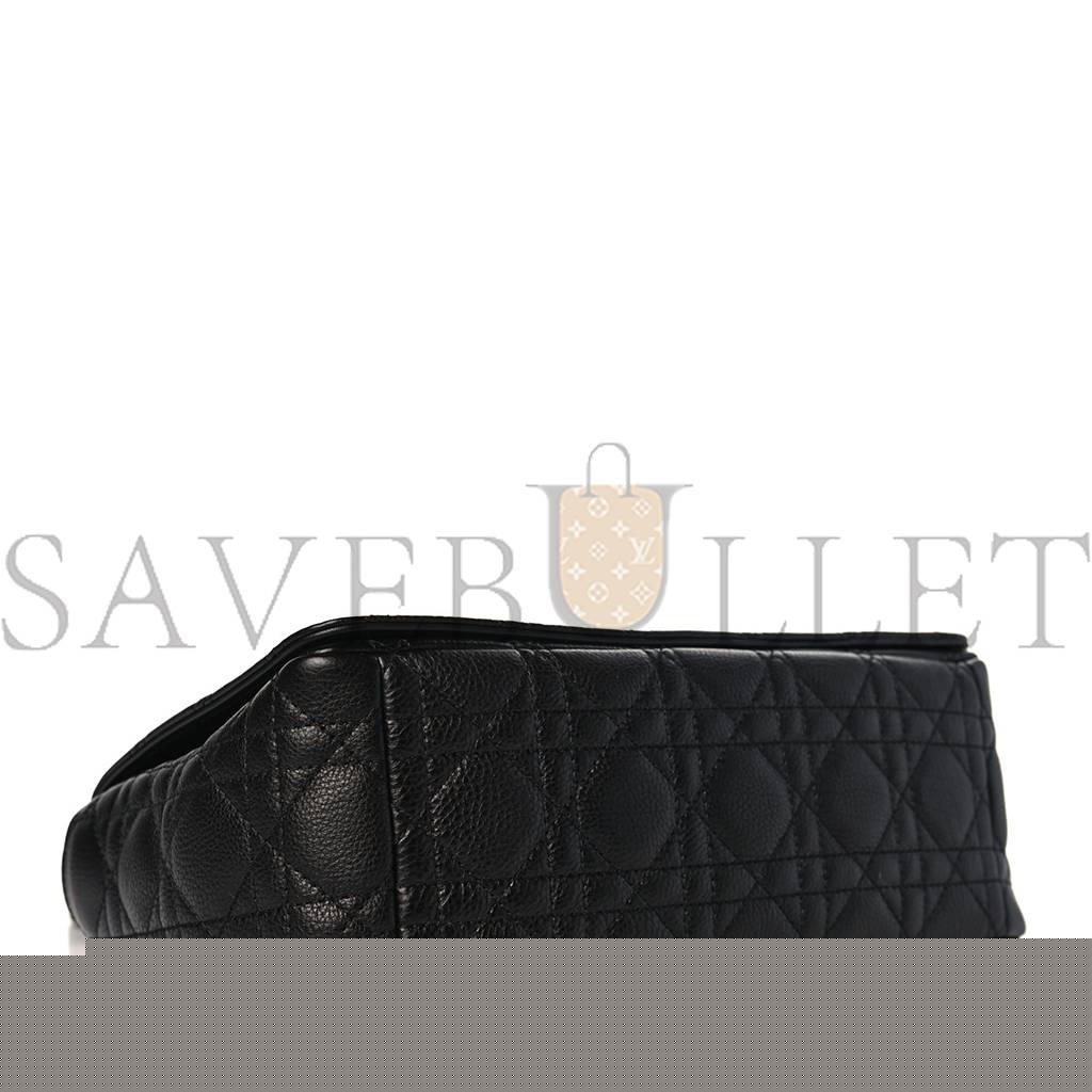 D*or calfskin cannage medium caro bag black (25*15*8.9cm)