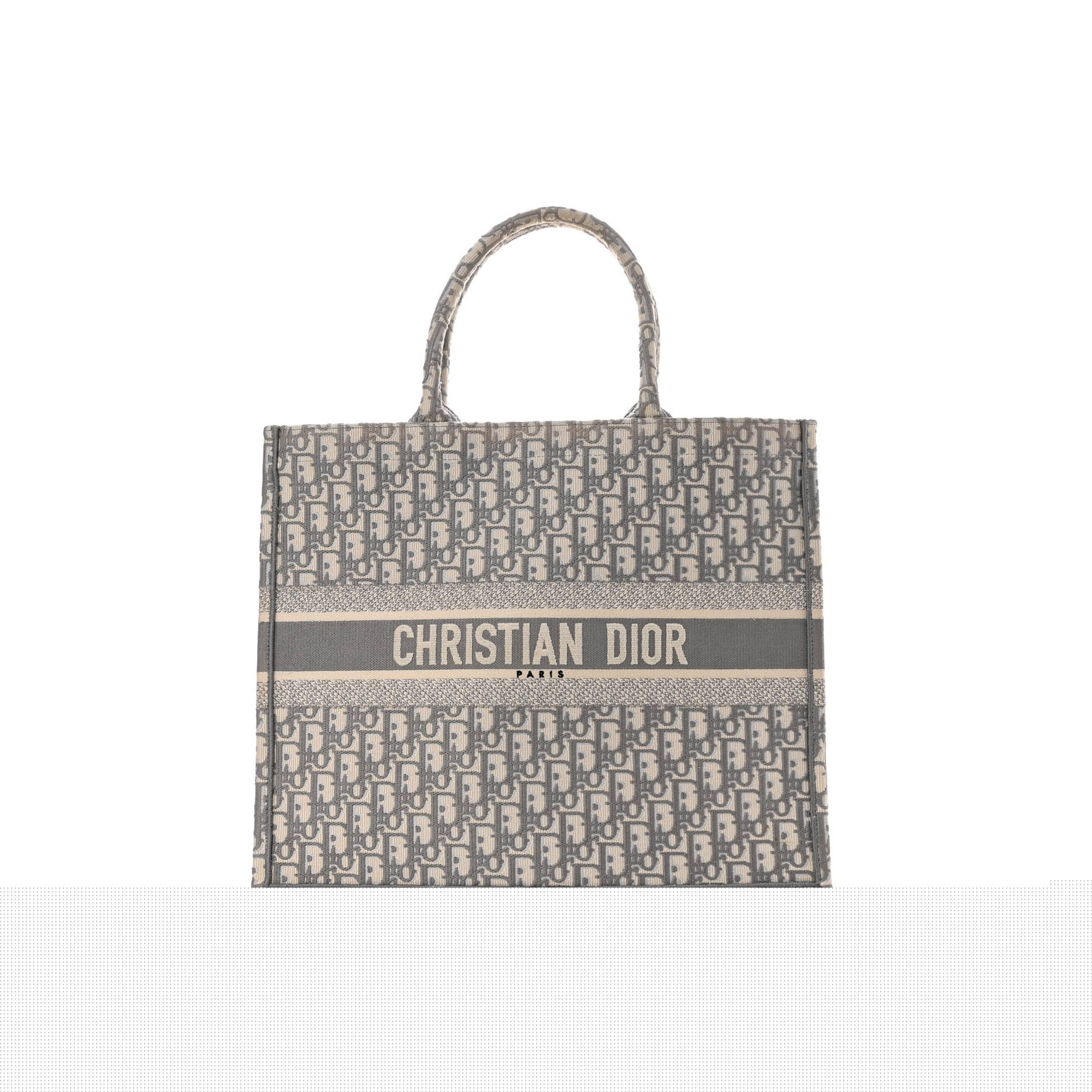 D*or oblique large book tote grey (42*35*16.5cm)